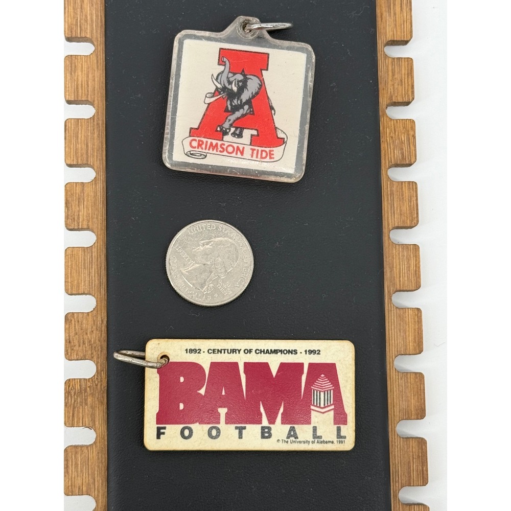 Vintage Alabama Crimson Tide Keychain Lot OS Plastic Red White Bama Football 90s